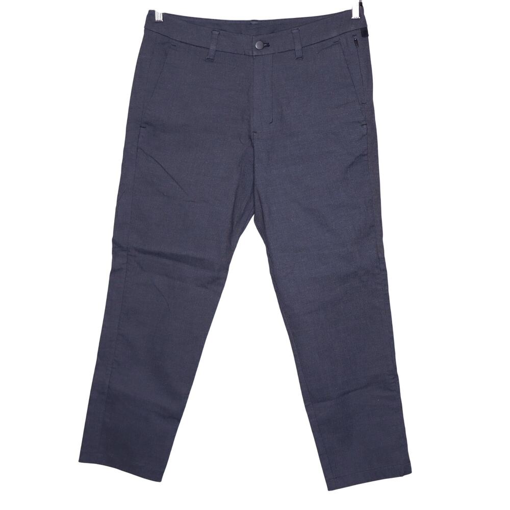 LULULEMON Commission Pant Slim Oxford Black White ABC Casual Men's 32/26.5